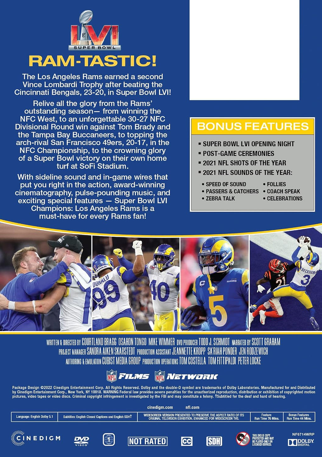 NFL SUPER BOWL LVI CHAMPIONS: LOS ANGELES RAMS
