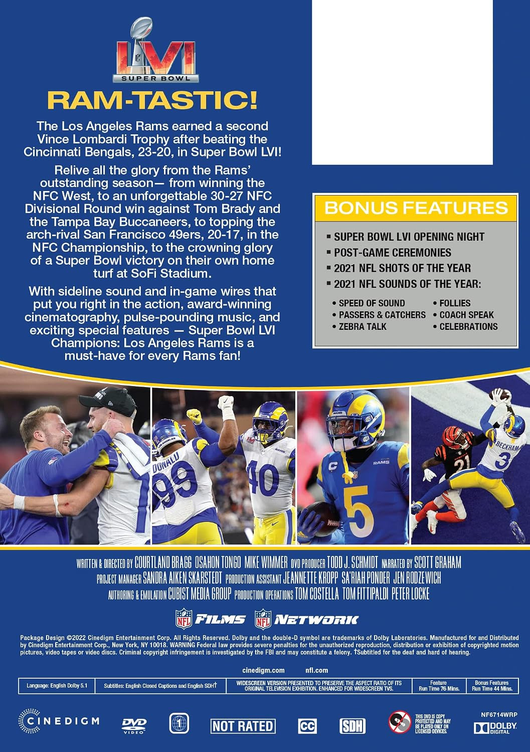 NFL SUPER BOWL LVI CHAMPIONS: LOS ANGELES RAMS