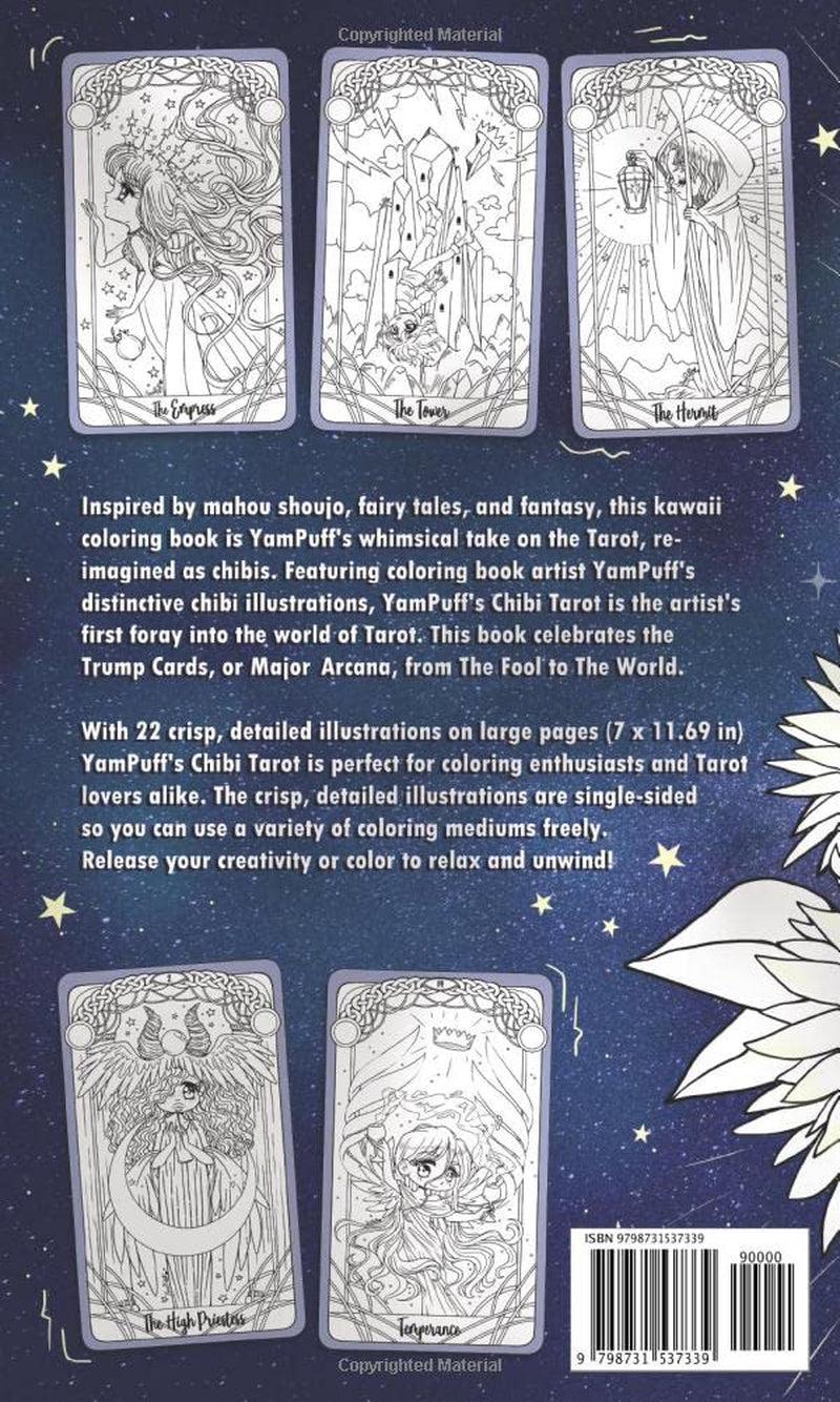 YamPuff's Chibi Tarot: The Major Arcana: A Kawaii Coloring Book by YamPuff featuring the Major Arcana Tarot Cards as Chibis