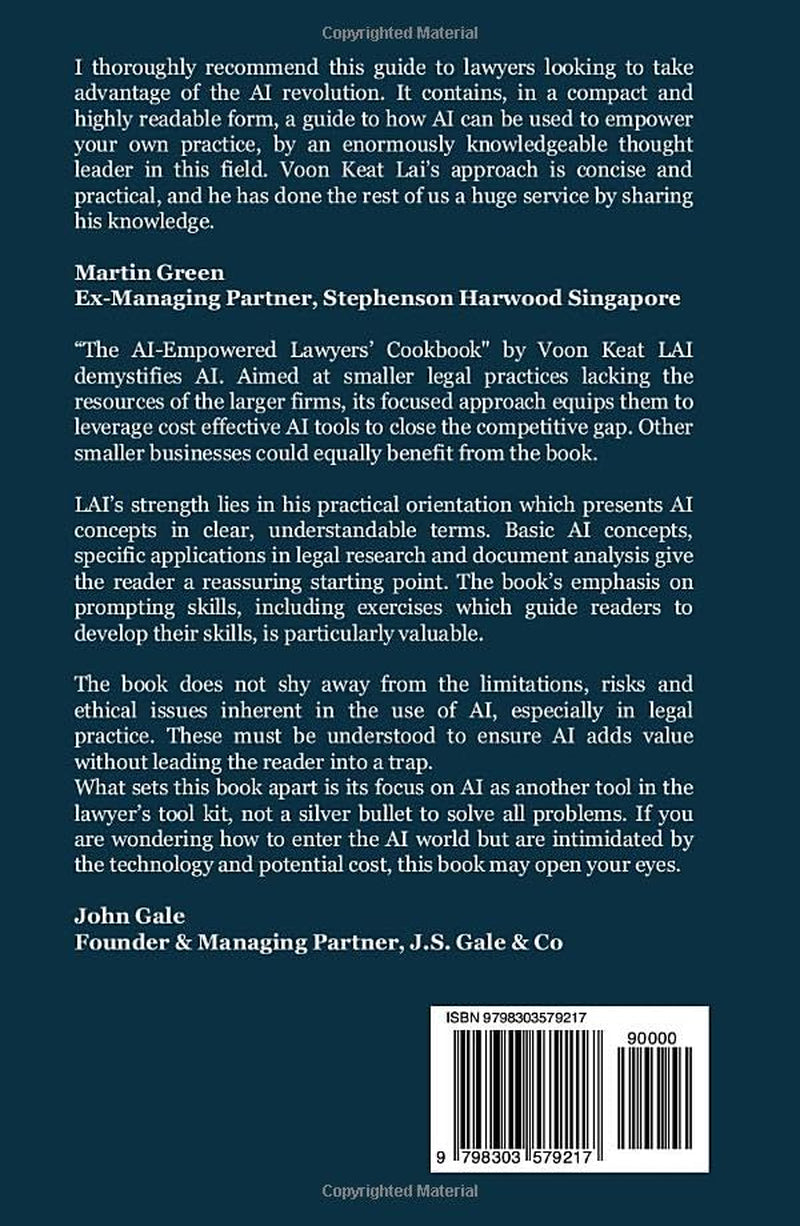 The AI-Empowered Lawyers' Cookbook