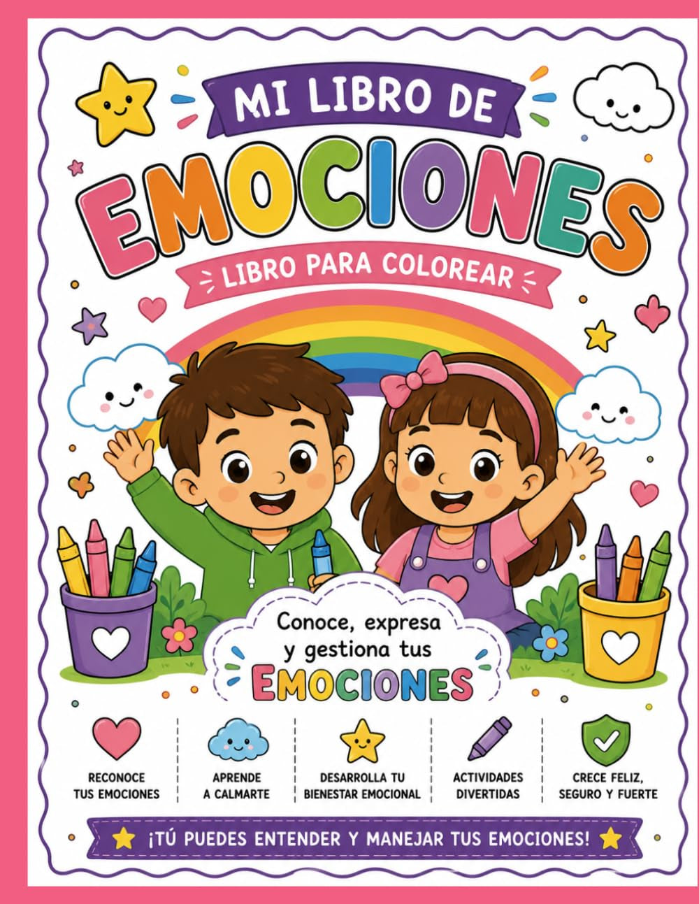 Mi Libro de Emociones: Libro para colorear y aprender a conocer, expresar y gestionar las emociones (Spanish Edition)