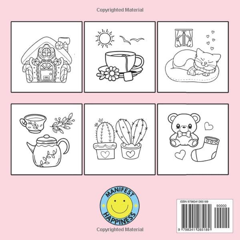 Stress Relief Bold and Easy Coloring Book: Relaxation Designs For Adults, Teens and Kids. Simple, Cute and Big Illustrations For Mindfulness.