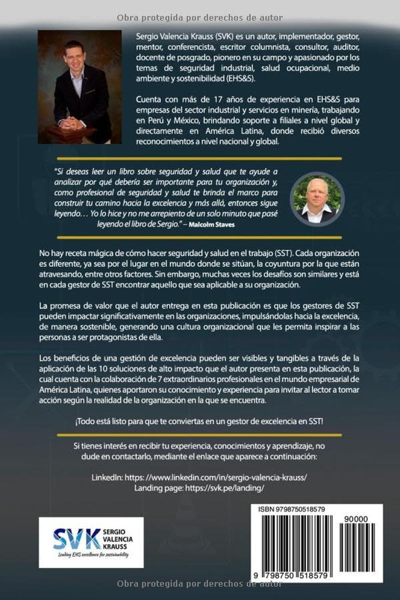 SÉ UN GESTOR DE EXCELENCIA EN SEGURIDAD Y SALUD EN EL TRABAJO: 10 soluciones de alto impacto en el desarrollo de empresas sustentables (Spanish Edition)
