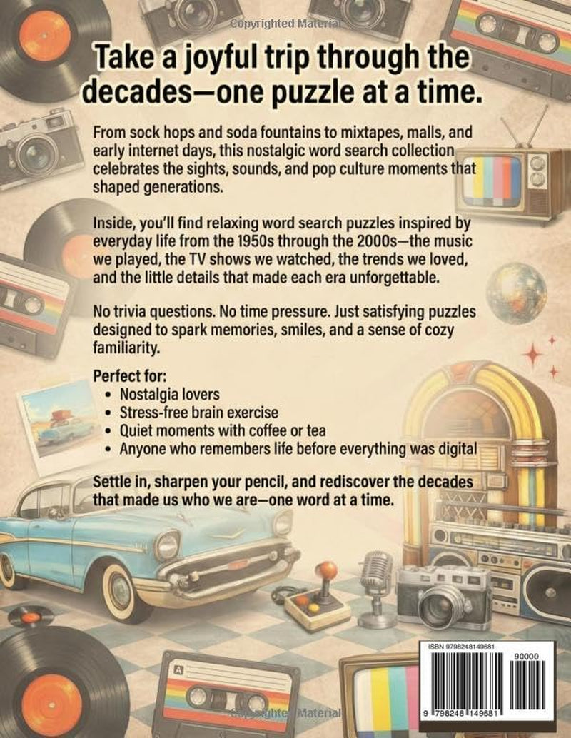 Rewind The Time: Large Print Nostalgic Word Search Puzzles for Adults & Seniors