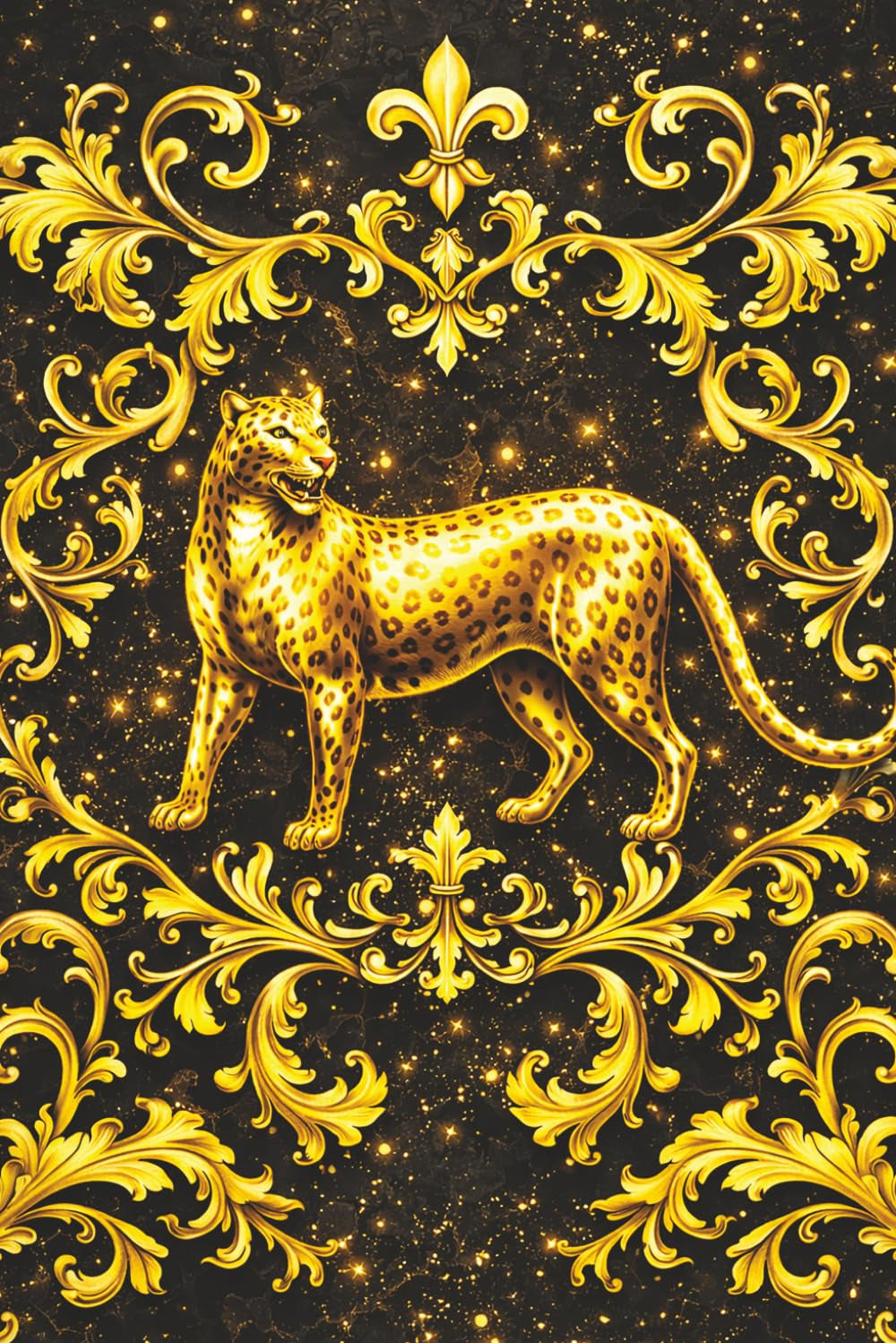 365-Day Journal - A Year of Thoughts: Black and Gold Leopard - Baroque-Style Pattern Cover Design | Lined Pages for Daily Notes and Reflections — With ... Gift for Someone Who Has Everything