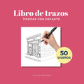 Libro de trazos para adultos: Tiendas con encanto para repasar y relajarse. Una actividad antiestrés que mejora la concentración, la calma y la motricidad fina. (Spanish Edition)