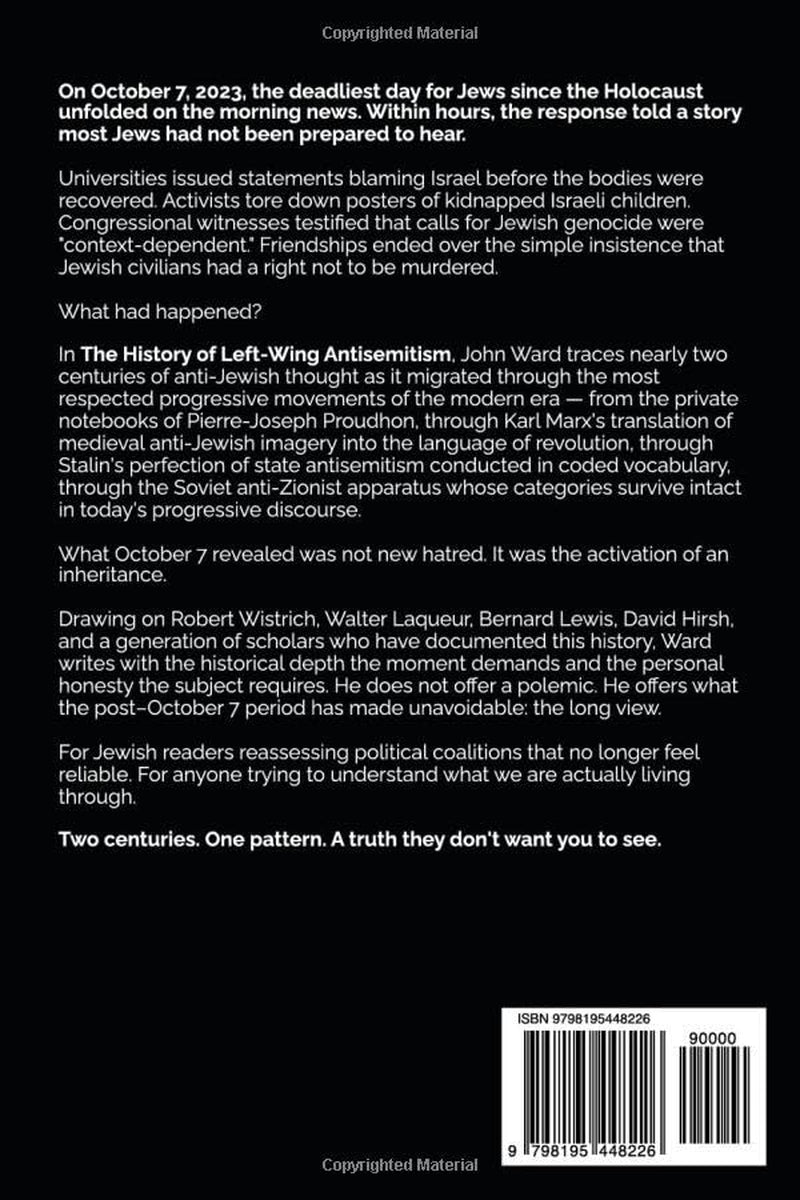 The History of Left-Wing Antisemitism: How Progressive Ideology Turned on the Jews, from Marx to October 7
