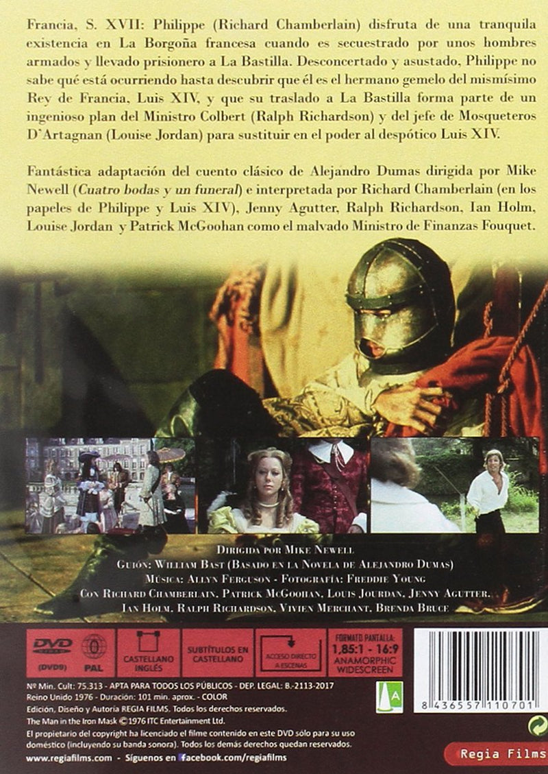 The Man in the Iron Mask (1977) [ NON-USA FORMAT, PAL, Reg.0 Import - Spain ]