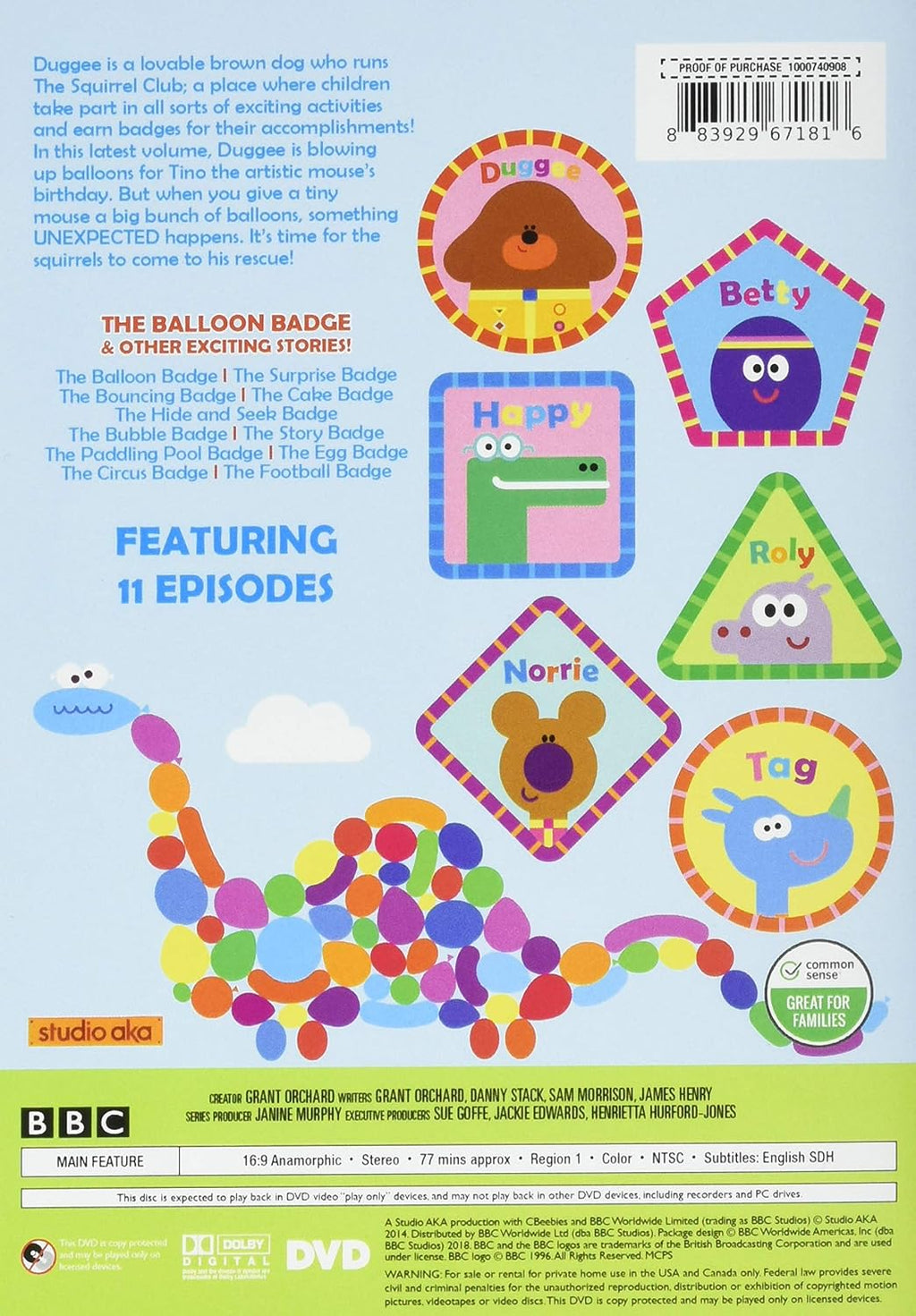 Hey Duggee: The Balloon Badge And Other Stories