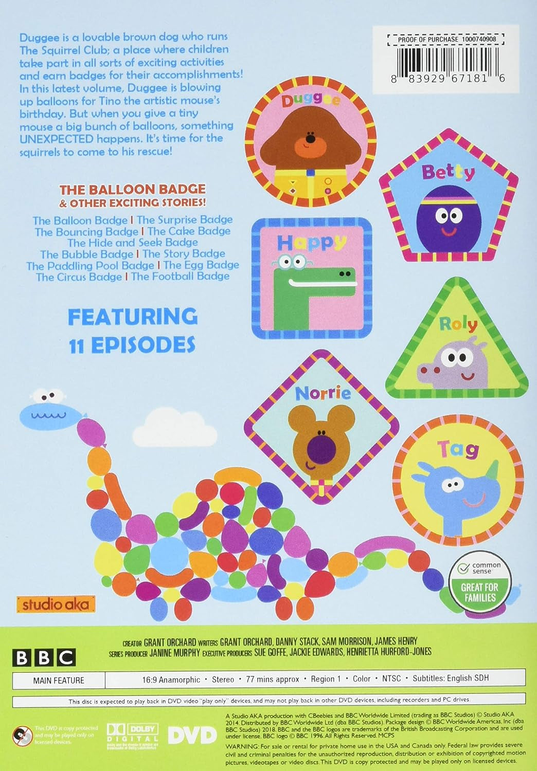 Hey Duggee: The Balloon Badge And Other Stories