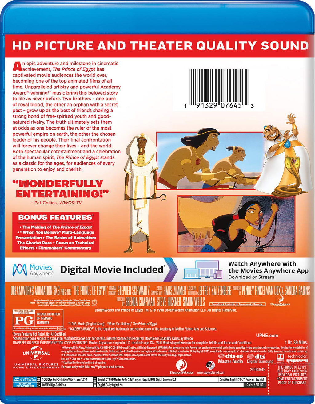 The Prince of Egypt [Blu-ray]