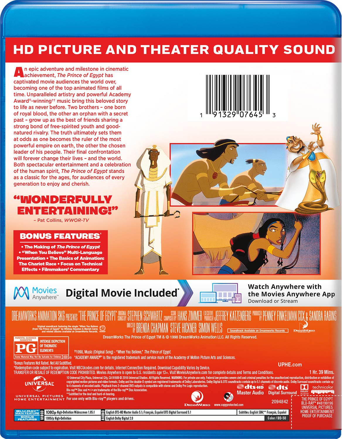 The Prince of Egypt [Blu-ray]