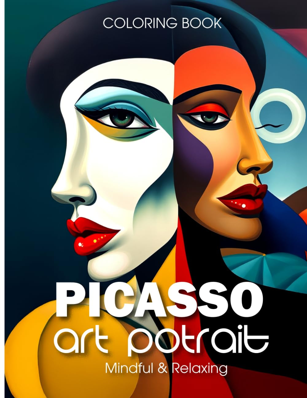 Picasso Art Book Adults,Coloring,Special Design,: Art Lovers & Creatives,Collection of Over 50 Picasso Portraits (Modern Art Stress Relief Coloring Book Series)