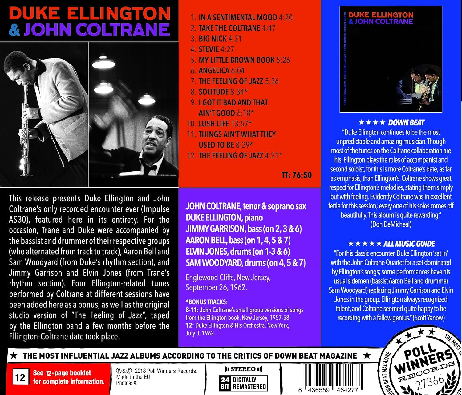 Duke Ellington & John Coltrane 5 Bonus Tracks 24Bit