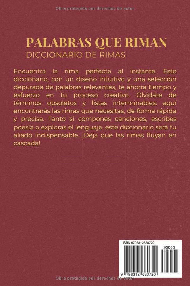 Palabras que Riman: Diccionario de rimas (Spanish Edition)