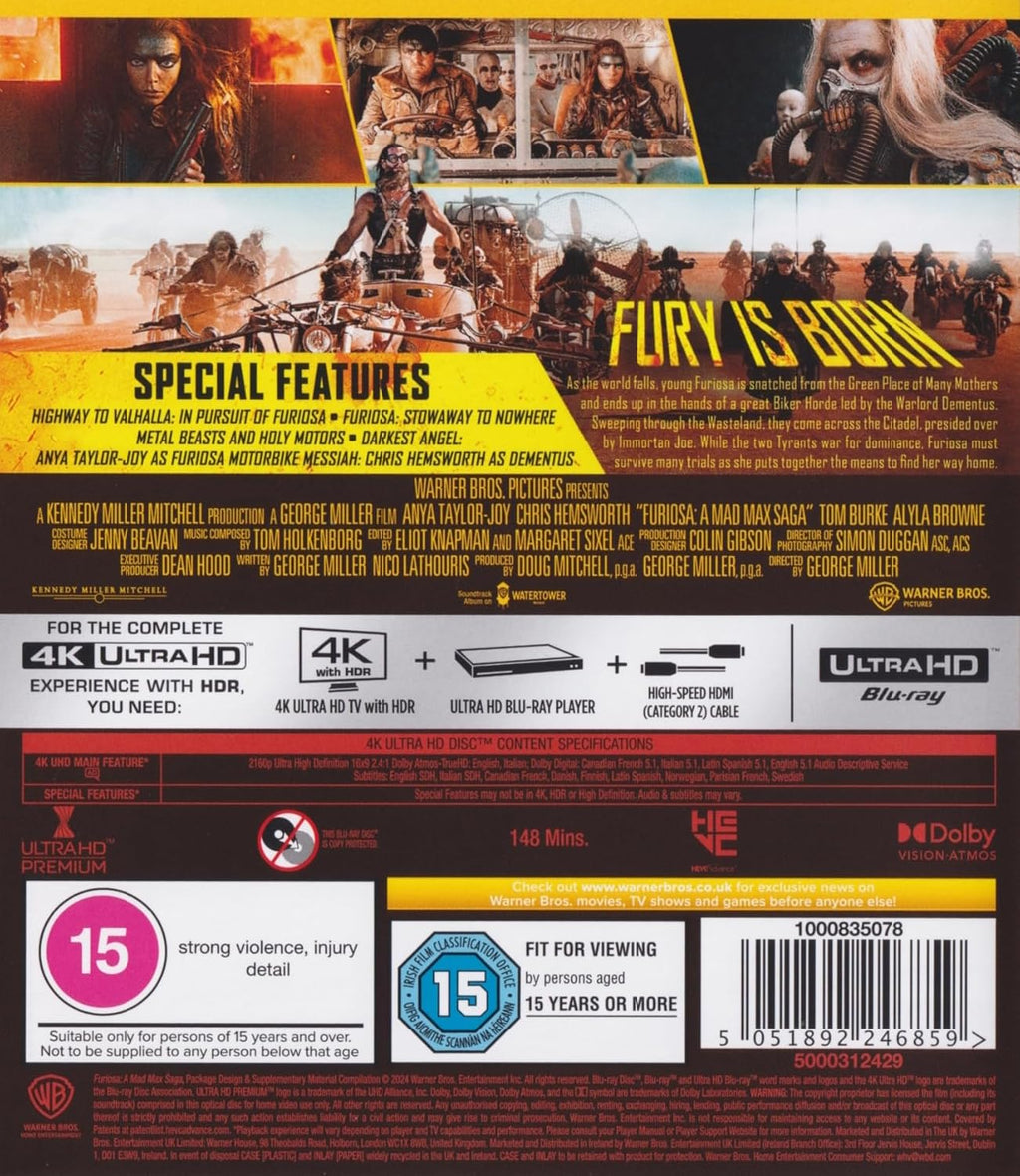 Furiosa: A Mad Max Saga (4K Ultra HD)