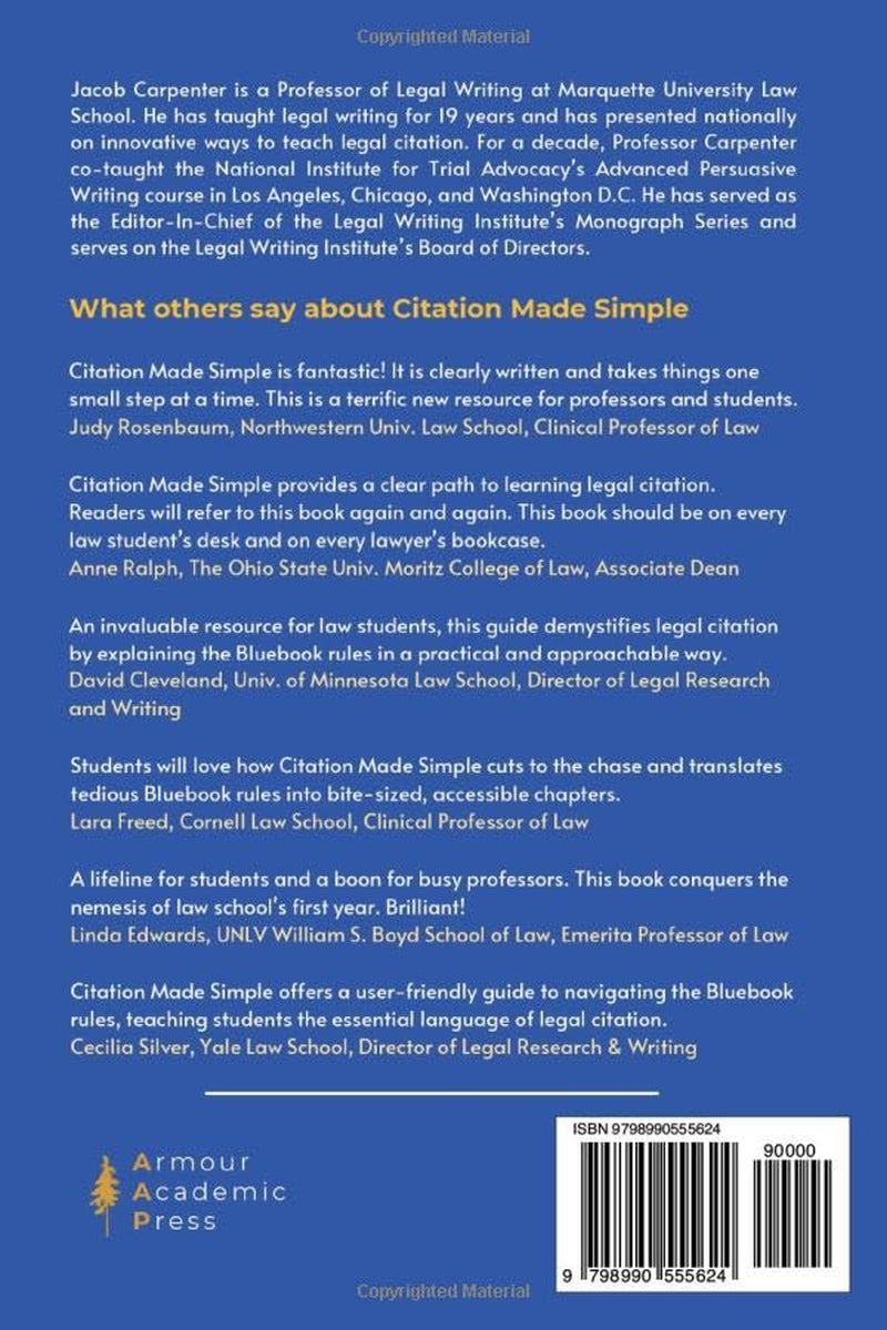 Citation Made Simple: An easy, effective guide for learning legal citation