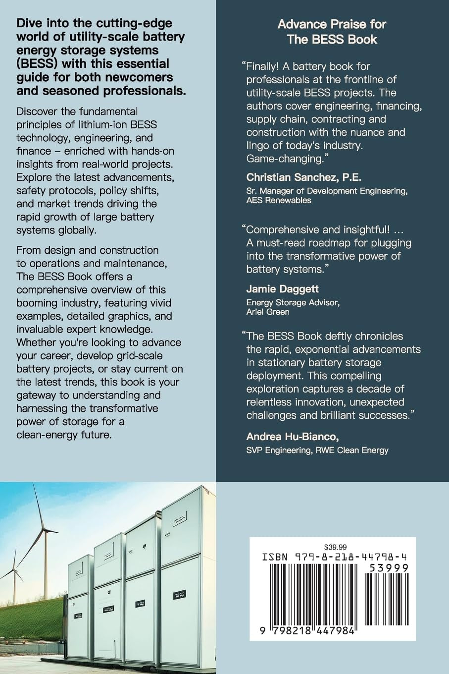 The BESS Book: A Cell to Grid Guide to Utility-Scale Battery Energy Storage Systems
