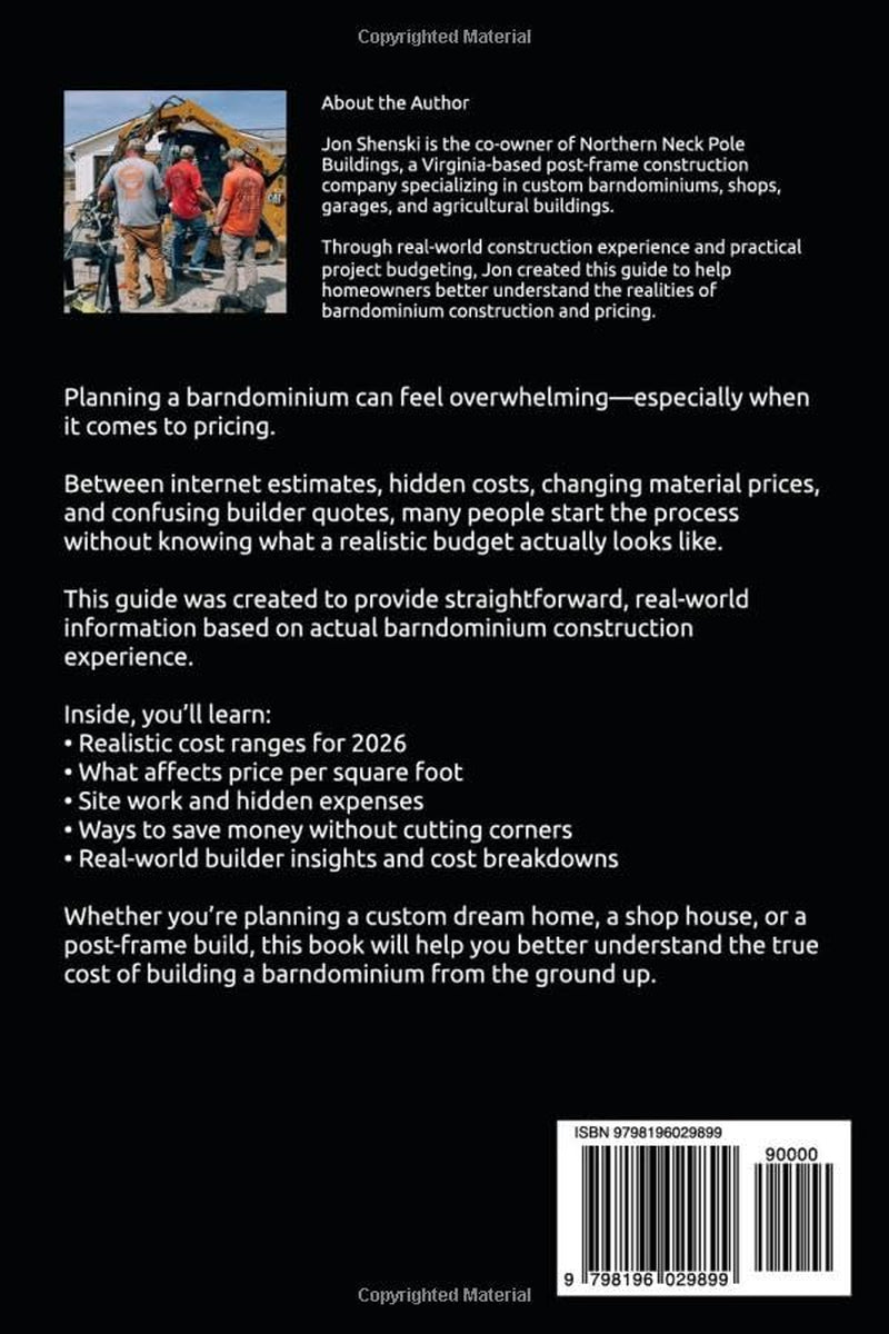 The Complete Barndominium Costs & Pricing Guide (2026): What It Really Costs to Build from Land to Move-In