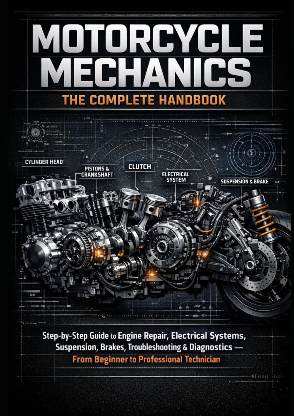 Motorcycle Mechanics: The Complete Handbook: Step-by-Step Guide to Engine Repair, Electrical Systems, Suspension, Brakes, Troubleshooting & Diagnostics — From Beginner to Professional Technicia