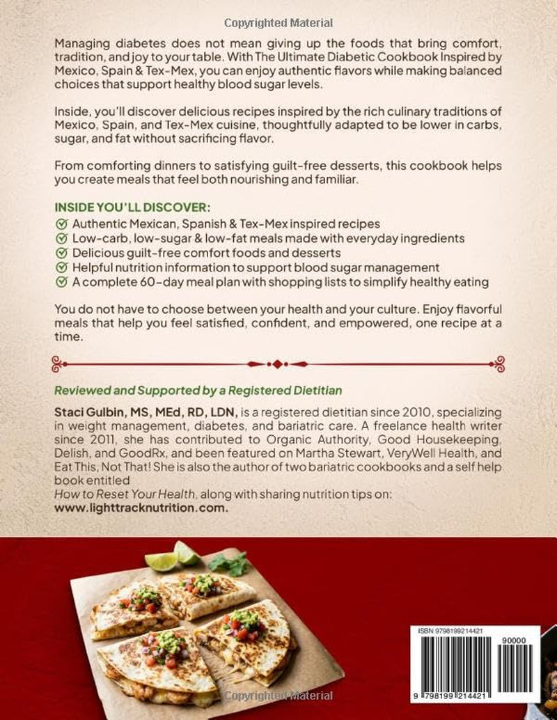 The Ultimate Diabetic Cookbook Inspired by Mexico Spain & Tex-Mex: Authentic, Delicious & Guilt-Free Low-Carb, Low-Sugar, & Low-Fat Recipes, 60-Day ... Up Culture (The Better Path Diabetic Series)