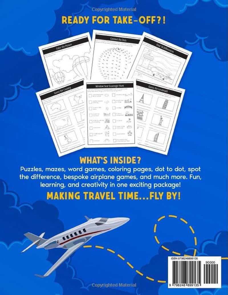 Airplane Activity Book for Kids Ages 8-12: Puzzles, Games & Travel Challenges for Kids Ages 8–12 | Screen-Free Airplane & Long Flight Activities