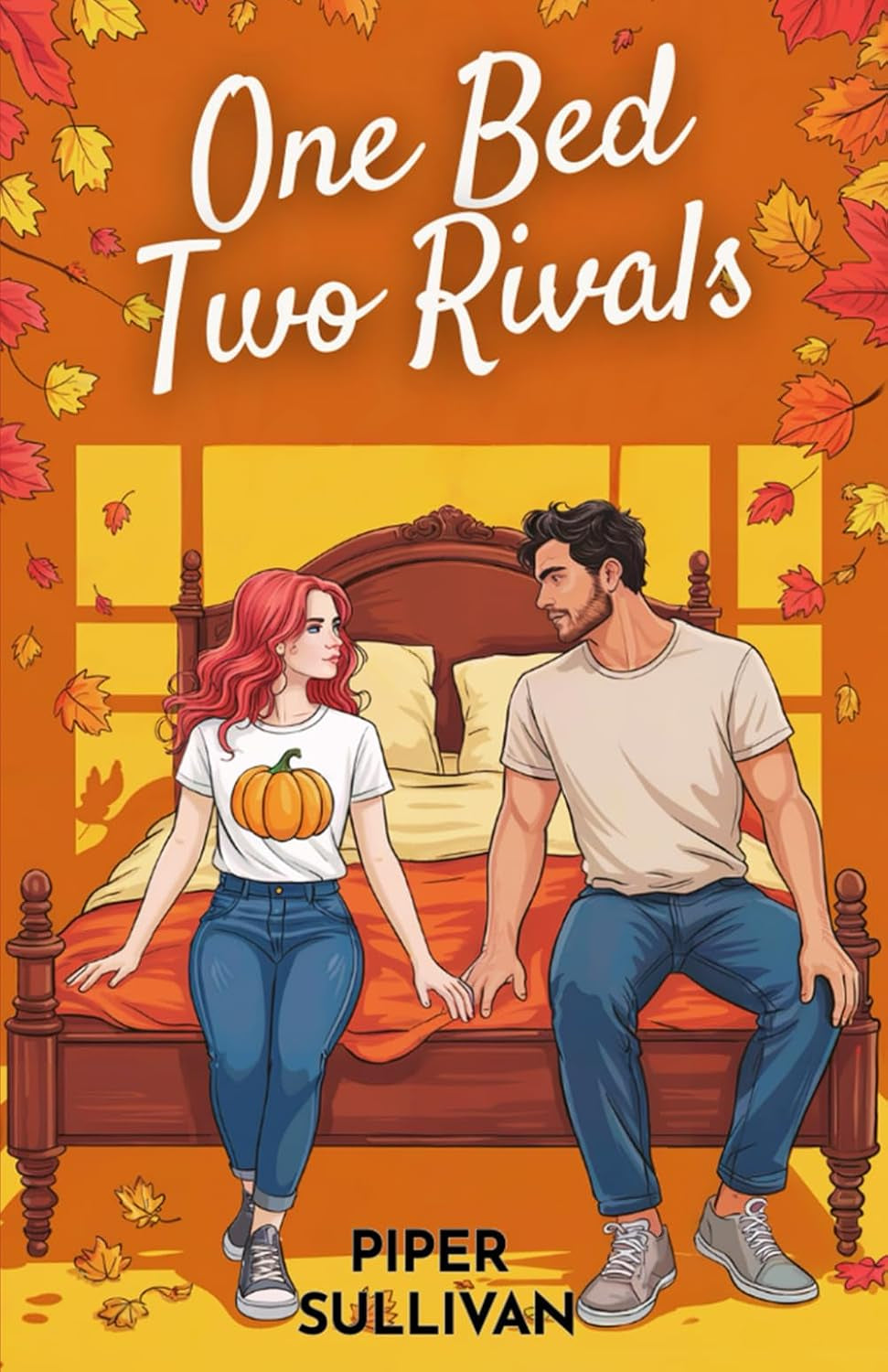 One Bed Two Rivals: A One-Bed Forced Proximity Grumpy/Sunshine Fall Romance (Small Town Holidays)
