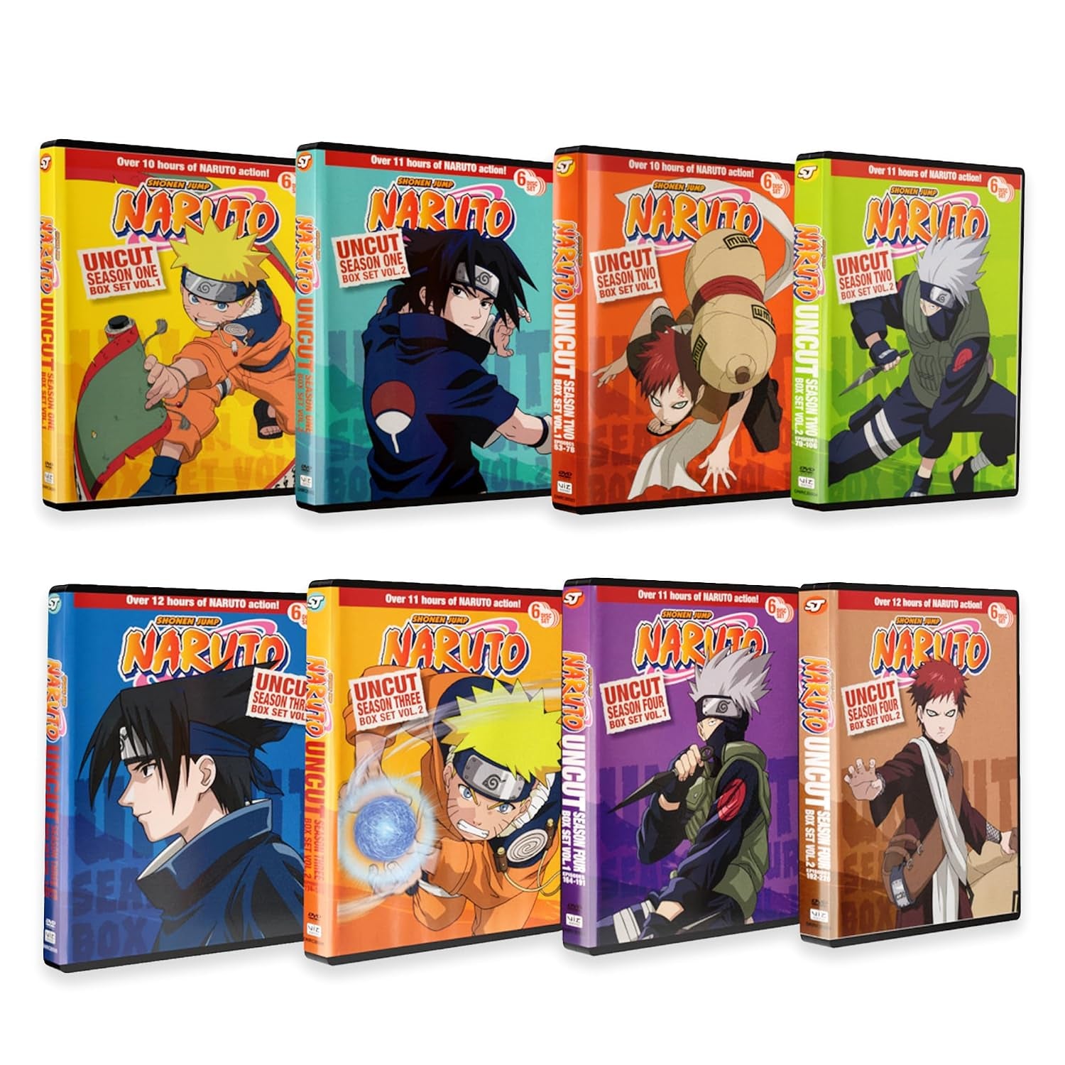 Naruto Complete Series - 8 Box Sets - DVD Collection: Seasons 1-4 (220 Episodes) (Includes English and Japanese Dub!)