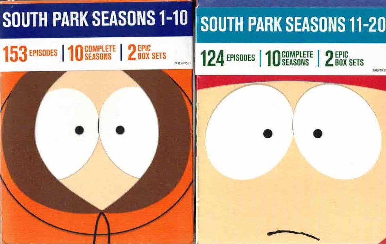South Park: Seasons 1-20 (DVD 4-Pack: Seasons 1-5; Seasons 6-10; Seasons 11-15; Seasons 16-20) + South Park Movie (Bigger, Longer, & Uncut)