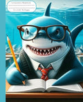 Composition Notebook: Shark at School Journal Notebook for Kids | 110 pages, 7.5 x 9.25”