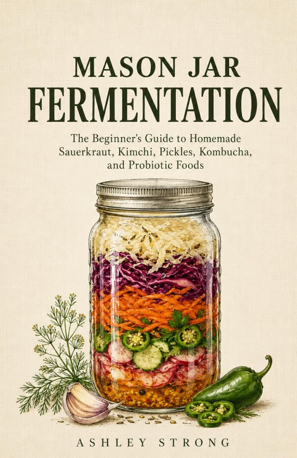 MASON JAR FERMENTATION: The Beginner's Guide to Homemade Sauerkraut, Kimchi, Pickles, Kombucha, and Probiotic Foods — Simple Small-Batch Recipes for a ... Pantry (The Homesteader's Technical Library)