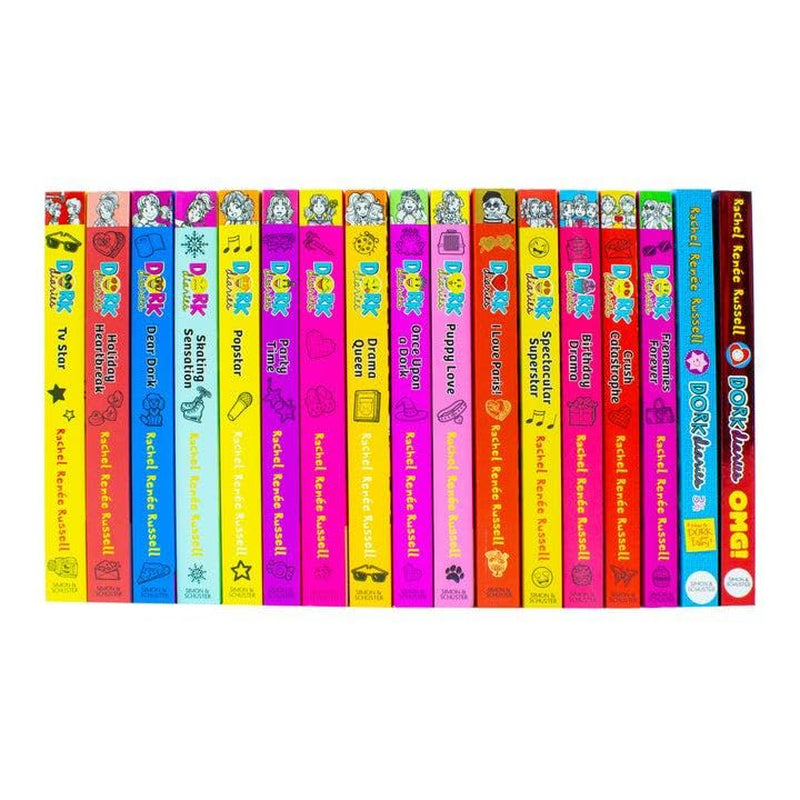 Dork Diaries Series Books 1–12 Box Set by Rachel Renée Russell – Complete 12-Book Collection (I Love Dork Edition, Kids Diary Fiction Ages 9–14)