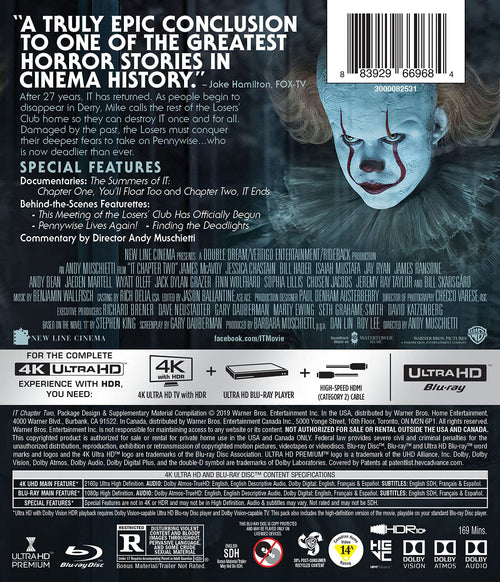 It: Chapter Two (4K Ultra HD + Blu-ray + Digital)