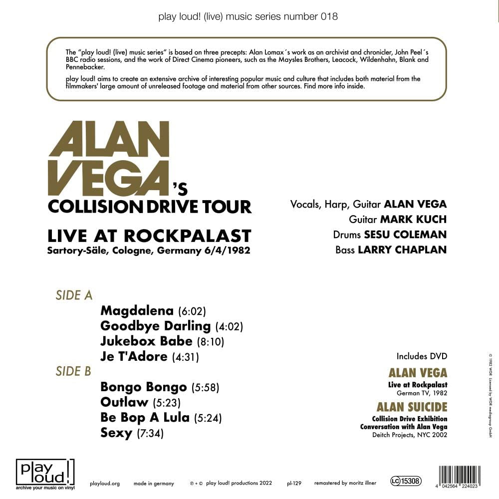 Live At Rockpalast, 1982 + Alan Suicide: Collision Drive 2002 A film by Lucia Palacios And Dietmar Post