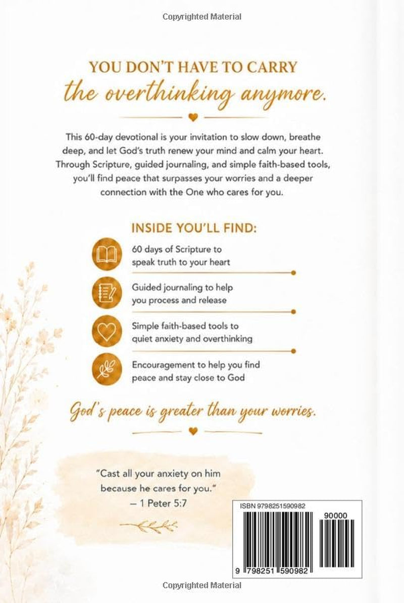 Devotional for Overthinking Women: 60 Days of Scripture, Guided Journaling, and Simple Tools to Quiet Anxiety and Find Lasting Peace in 10 Minutes a Day (Faith Over Anxiety Series)