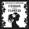 Fashion & Flowers: A Monochrome Coloring Book