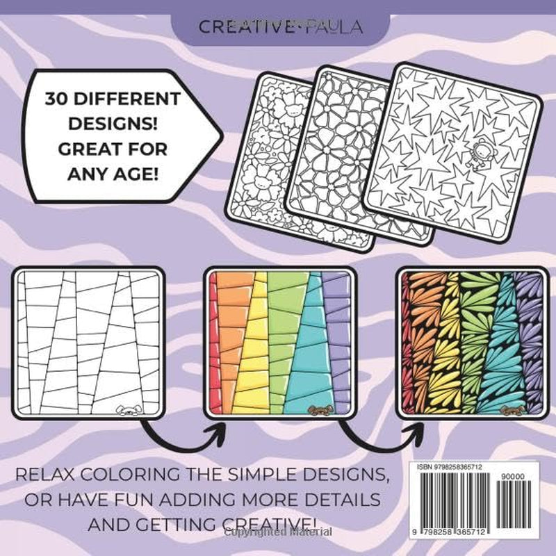 Cute and Satisfying Patterns Coloring Book: Relaxing Coloring perfect for Creative Block
