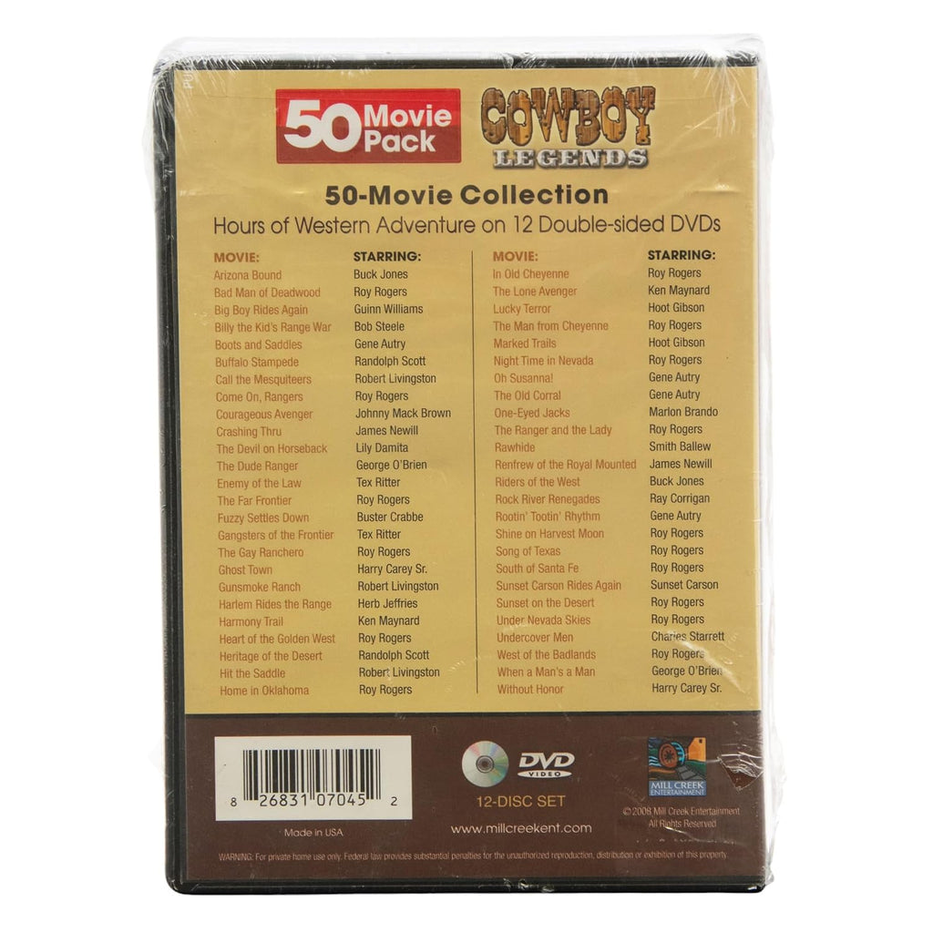 Cowboy Legends 50 Movie Pack [DVD]