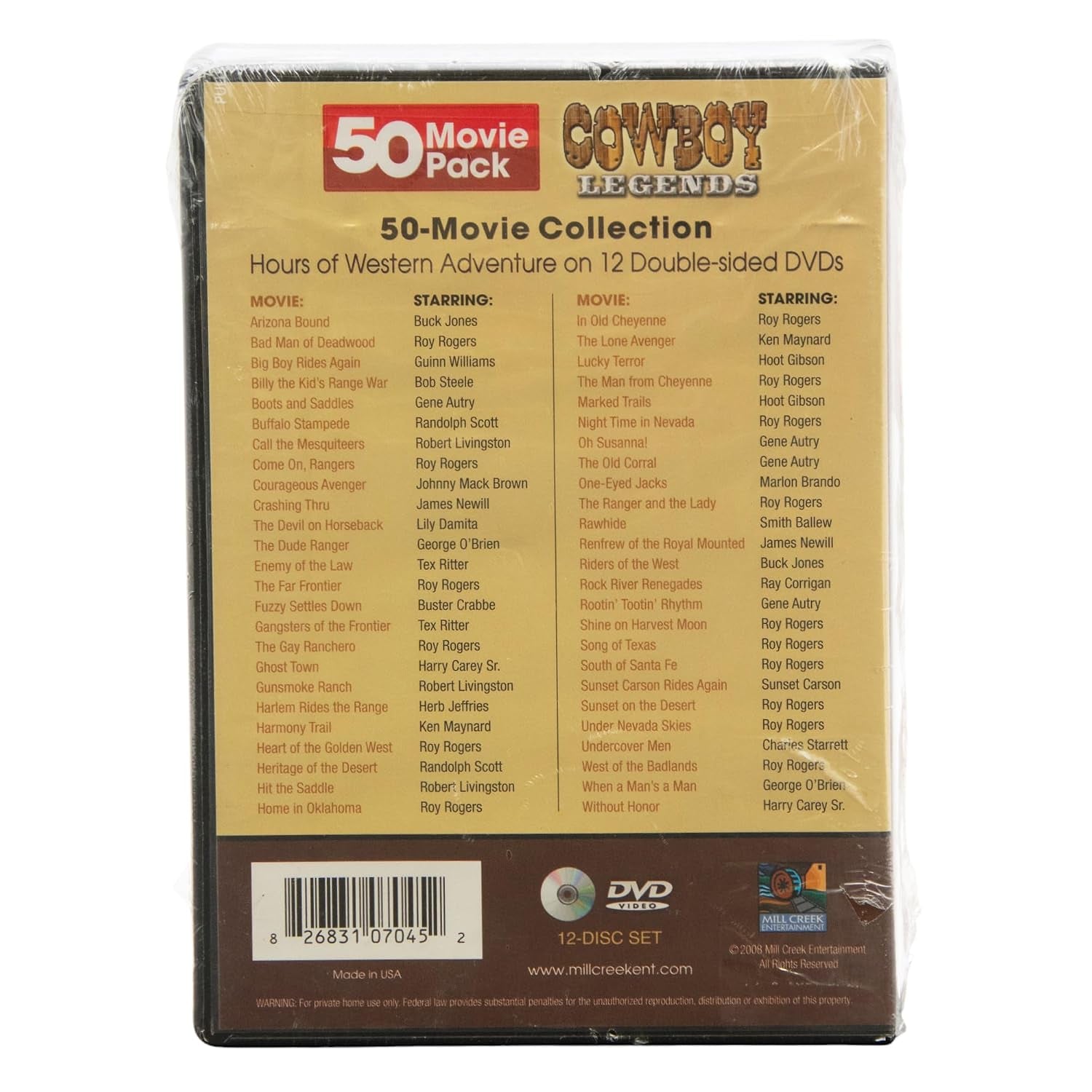 Cowboy Legends 50 Movie Pack [DVD]