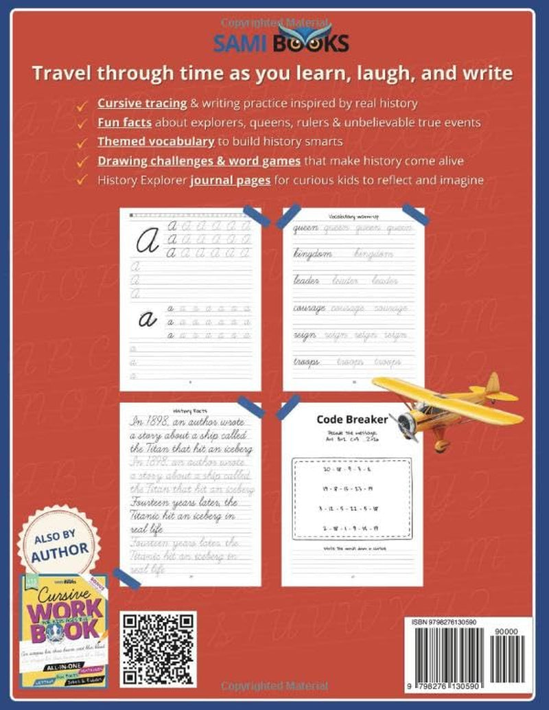 Cursive Workbook for Kids Ages 8-12: Captivating History for Curious Kids in a Fun Cursive Handwriting Workbook (The Cursive Journey)