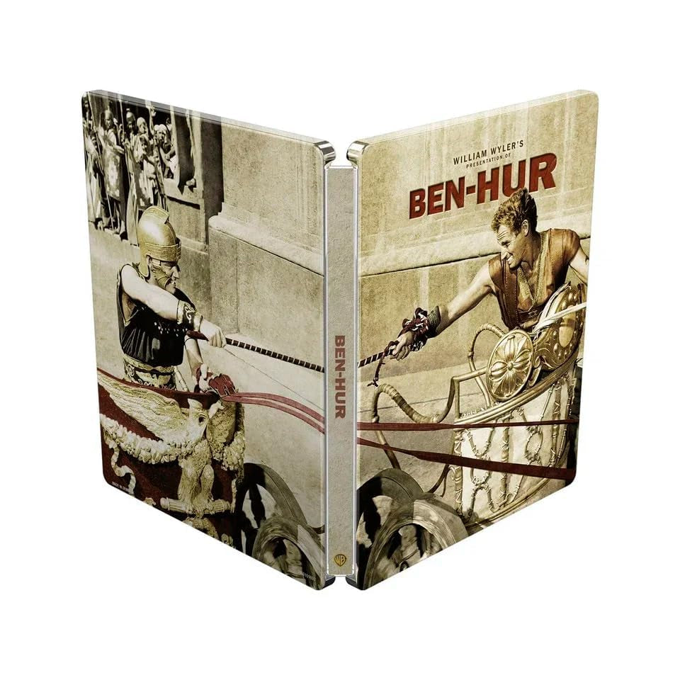 Ben-Hur (4K UHD + Blu-ray) Ulitmate Collector’s Edition Steelbook – 11 Academy Awards Winner – Ulitmate Box Set with Booklet, Posters & Art Cards- Region Free