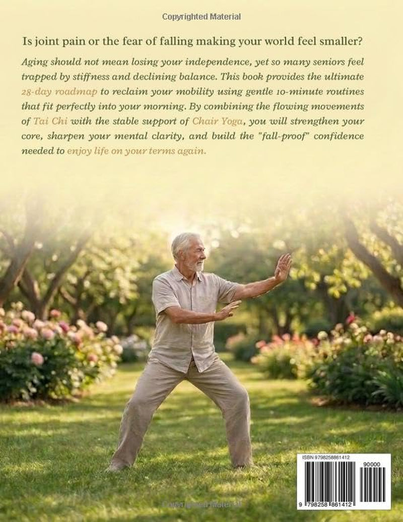 Tai Chi & Chair Yoga for Seniors Over 60: 10-Minute Gentle Seated & Standing Exercises to Regain Balance, Ease Stiffness & Support Brain Health - ... with Illustrations and Video Tutorials
