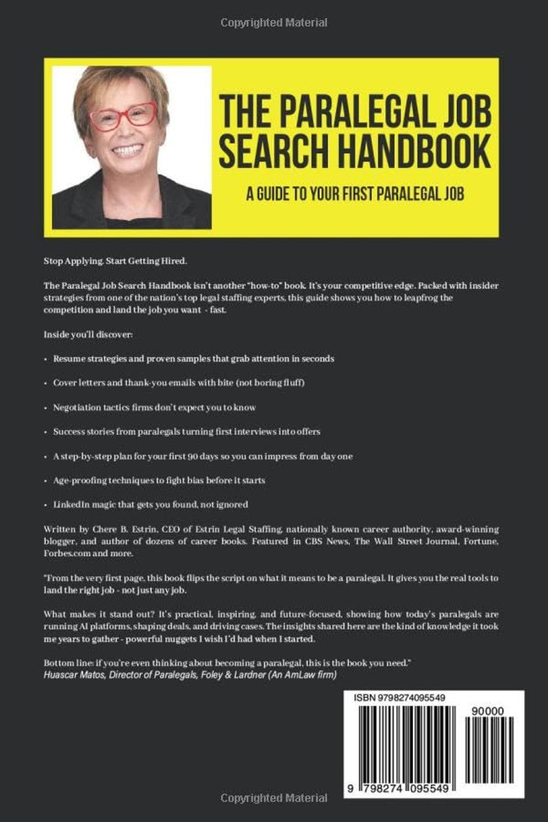 The Paralegal Job Search Handbook: A Guide to Your First Paralegal Job