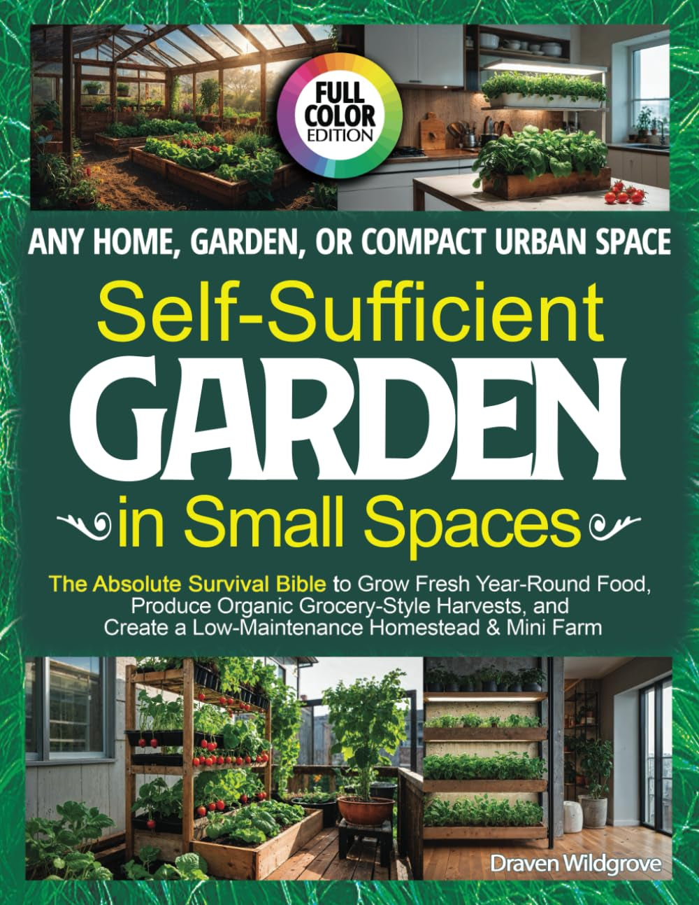 Self-Sufficient Garden in Small Spaces: The Absolute Survival Bible to Grow Fresh Year-Round Food, Produce Organic Grocery-Style Harvests, and Create a Low-Maintenance Homestead & Mini Farm Anywhere