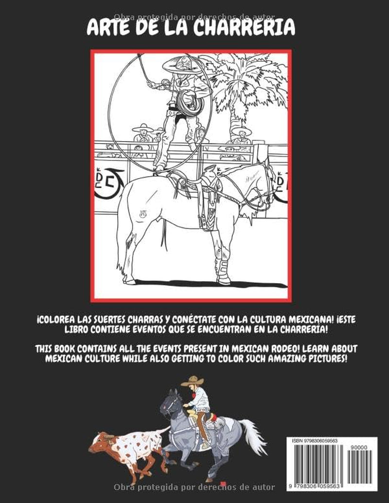 ARTE DE LA CHARRERIA COLORING BOOK: Libro de Colorear charro (Spanish Edition)