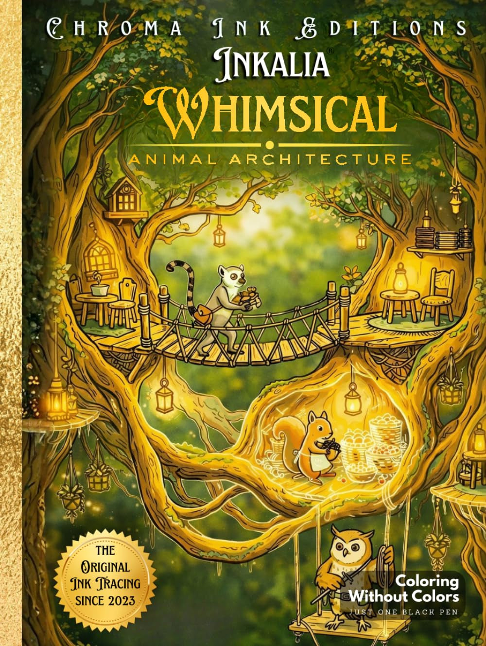 Inkalia Premium Ink Tracing: Whimsical Animal Architecture: Bold and Easy Relaxing Crafts for Adults. A Calm Drawing Book to Learn How to Draw ... Worlds (Inkalia Bold and Easy Ink Tracing)