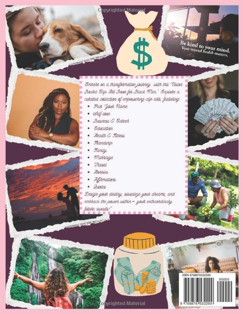 Vision Board Clip Art Book For Black Women: Vision Board Supplies for Black Women with 600+ Pictures, Quotes, Motivation Vision Board Magazines Vision Board Kit to Manifest your Dream