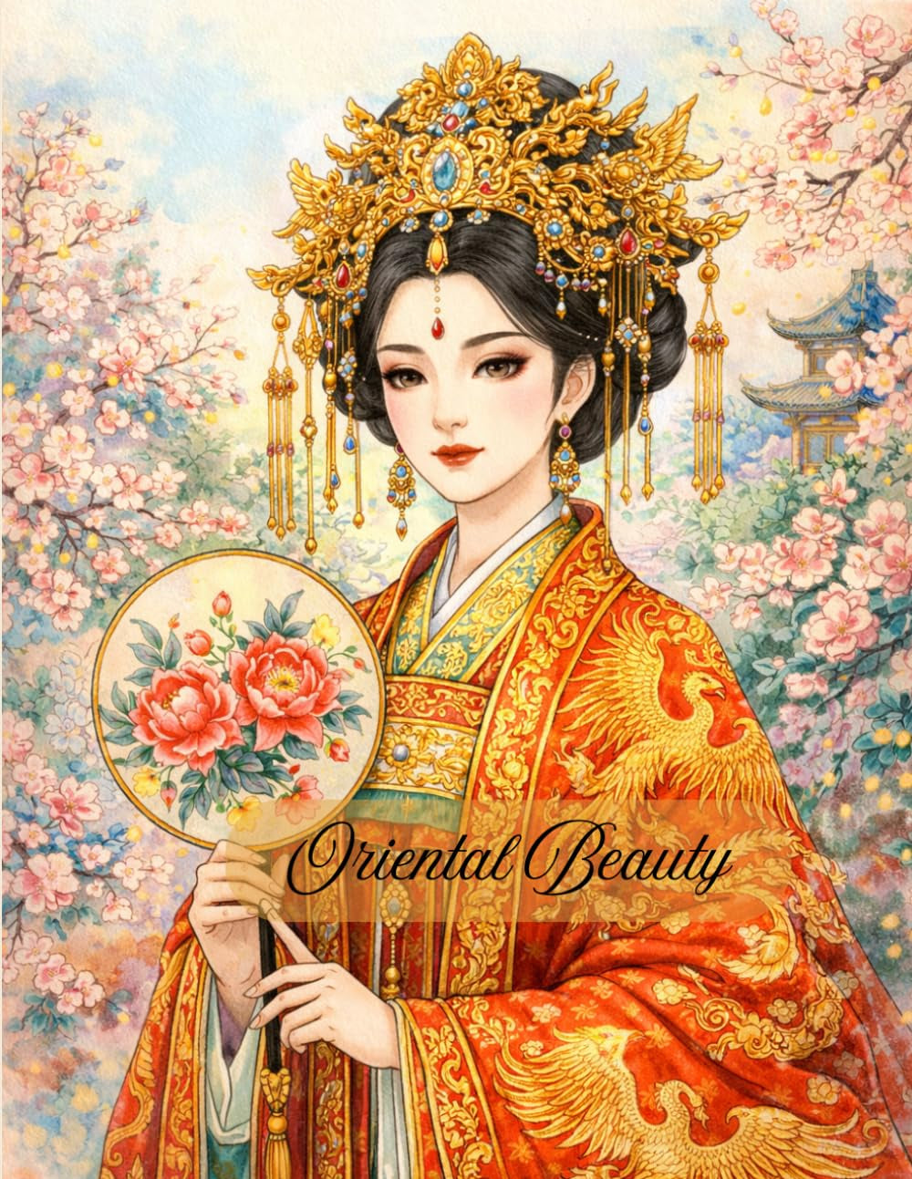 Oriental Beauty Coloring Book: An Intricate Adult Coloring Book featuring Hanfu, Qipao, Traditional Costumes, and Exquisite Ancient Fashion Designs for Stress Relief