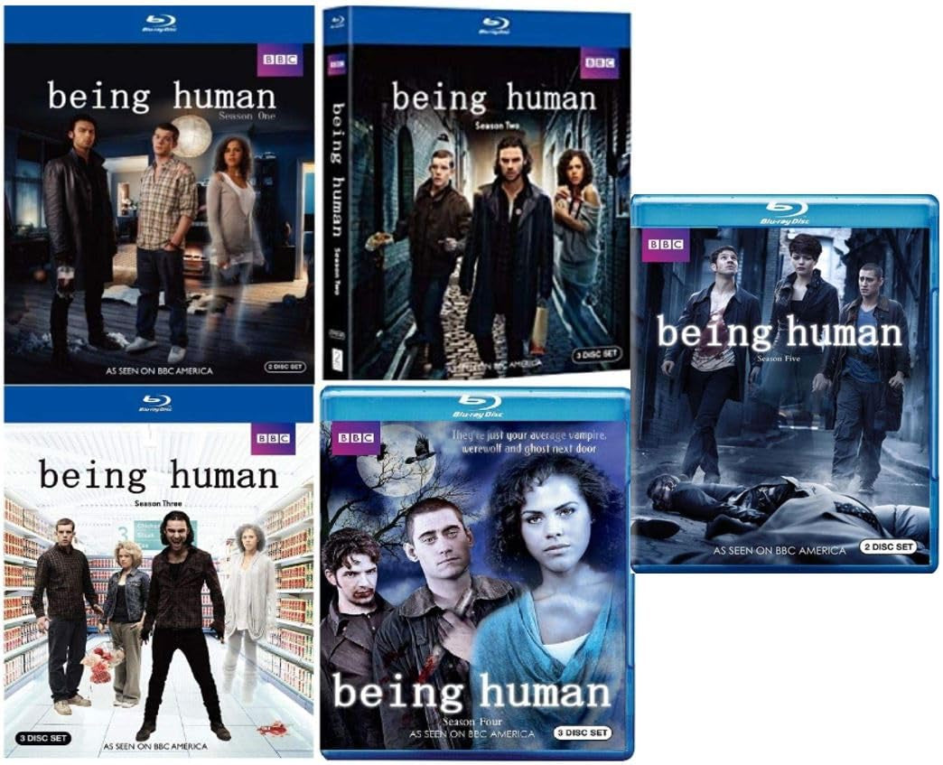 BBC Being Human The Complete Collection: Seasons 1 / 2 / 3 / 4 & 5 (Blu-Ray, 13-Disc Set) Starring: Lenora Crichlow, Russel Tovey, Sam Witwer, Meaghan Rath (Director: Philip John) Region 1/A