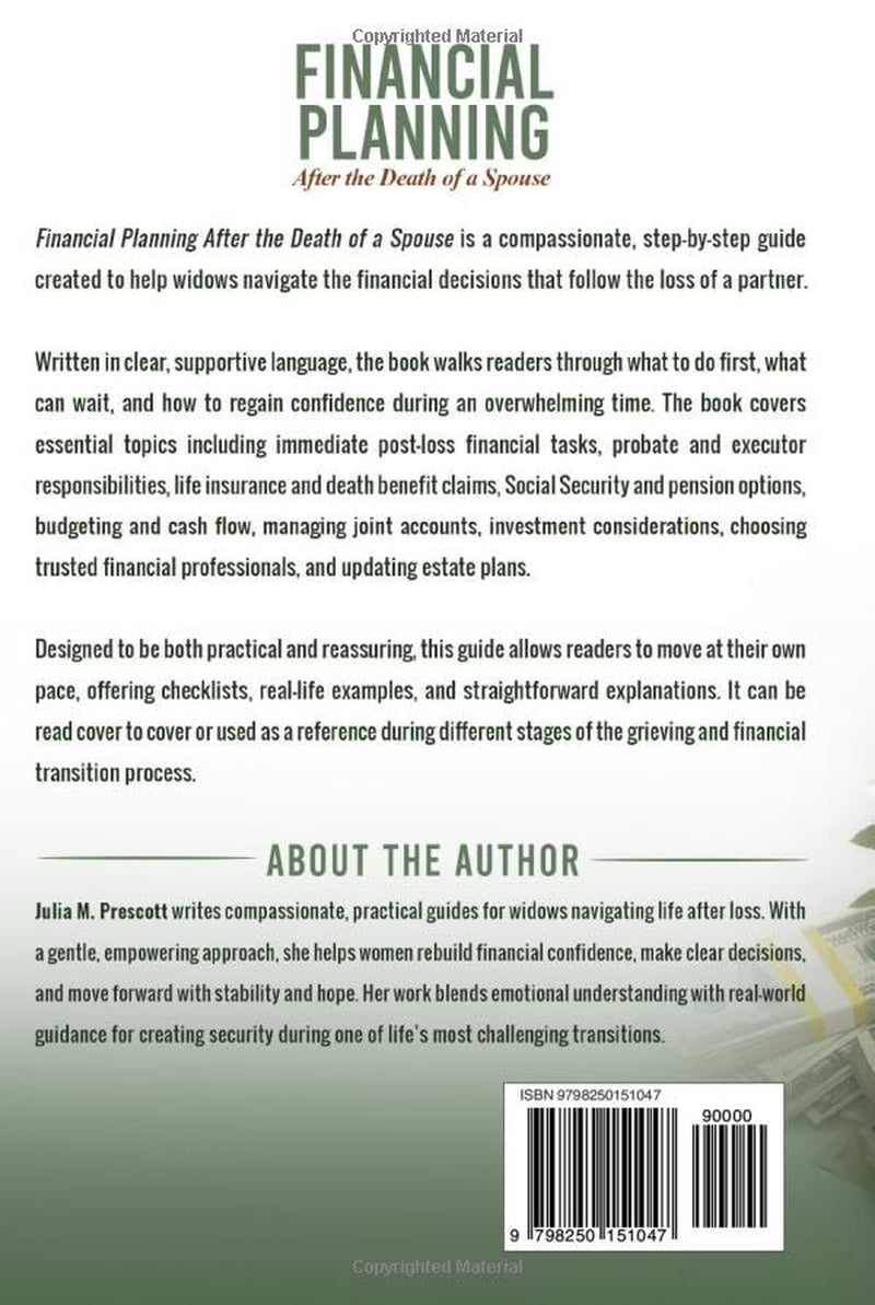 Financial Planning After the Death of a Spouse: A Widow's Step-by-Step Guide to Managing Money, Probate, and Securing Your Financial Future